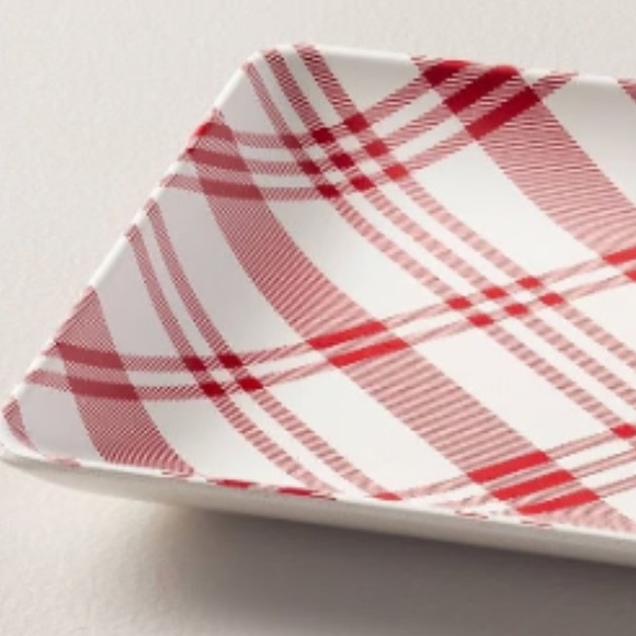 Hearth & Hand 2023 Holiday Collection Plaid Melamine 2 Piece Serving Tray Set - Picture 3 of 14